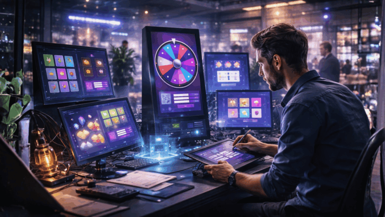 Ingeniero desarrollando juegos BTL a medida para activaciones interactivas