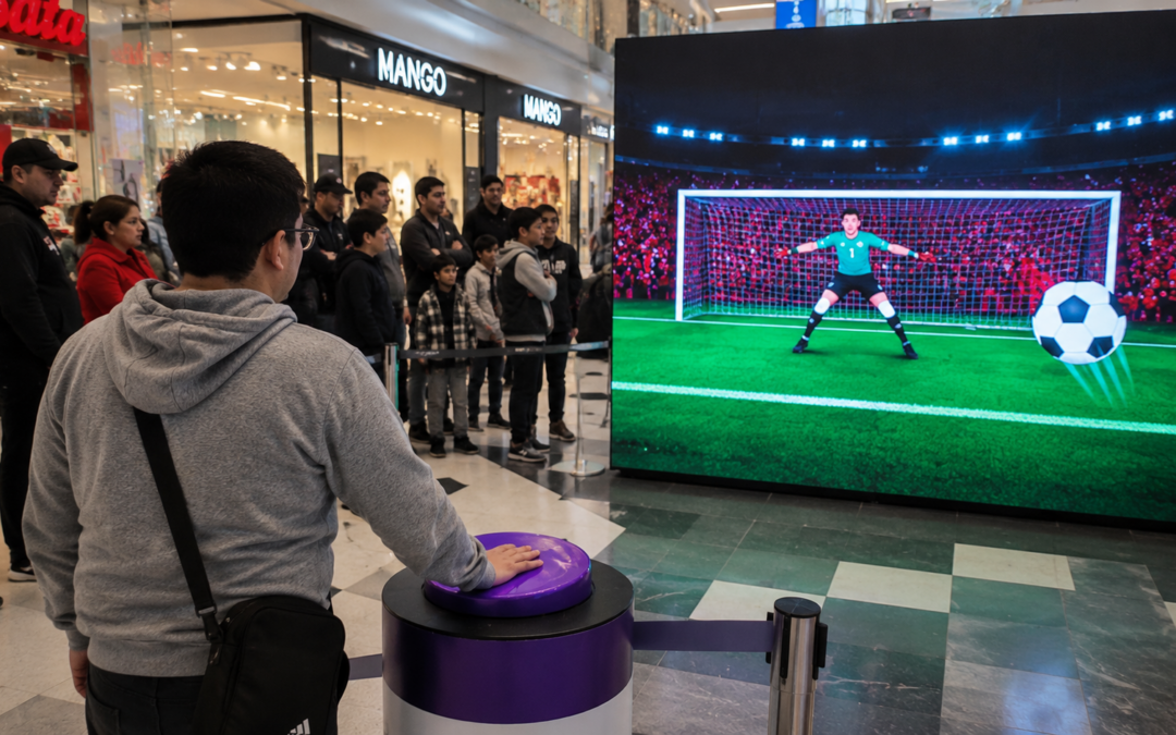 Balón de fútbol en la red para juego digital Ataja Penal de Ruletas.cl